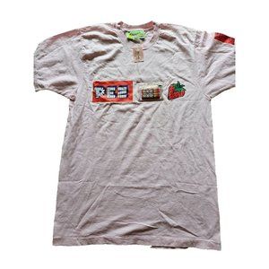 Vintage In Vitro Ringer Tshirt, Ringer Tee, PEZ, Pink, Size XL